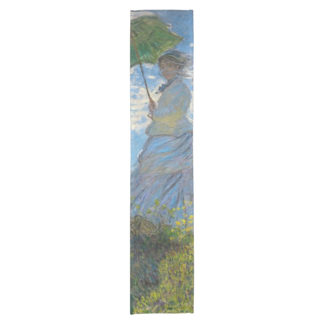 Claude Monet - Die Promenade, Frau mit Sonnenschir Kurzer Tischläufer (Vorderseite)