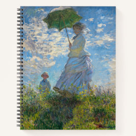 Claude Monet - Die Promenade, Frau mit Sonnenschir Notizbuch