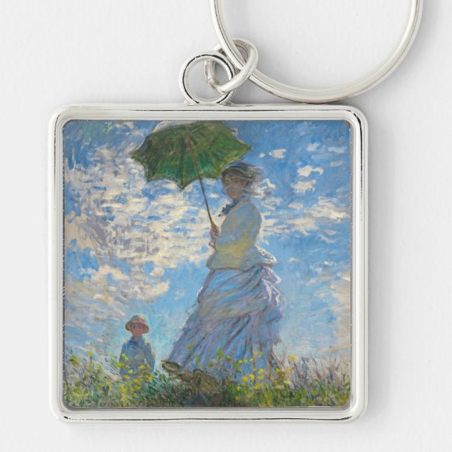 Claude Monet - Die Promenade, Frau mit Sonnenschir Schlüsselanhänger (Vorne)