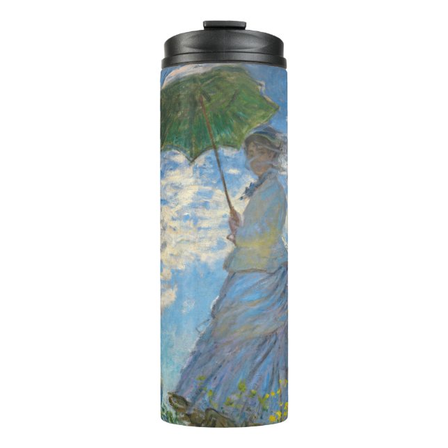 Claude Monet - Die Promenade, Frau mit Sonnenschir Thermosbecher (Vorderseite)