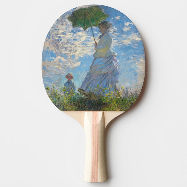 Claude Monet - Die Promenade, Frau mit Sonnenschir Tischtennis Schläger (Vorderseite)
