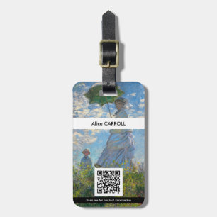 Claude Monet - Die Promenade - QR-Code Gepäckanhänger