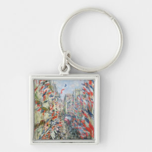Claude Monet die Rue Montorgueil, Paris Schlüsselanhänger