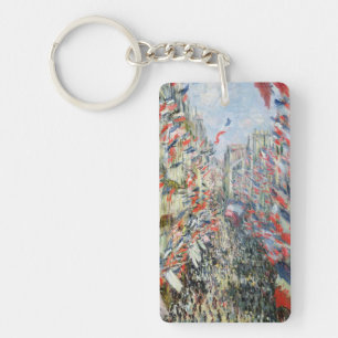 Claude Monet die Rue Montorgueil, Paris Schlüsselanhänger