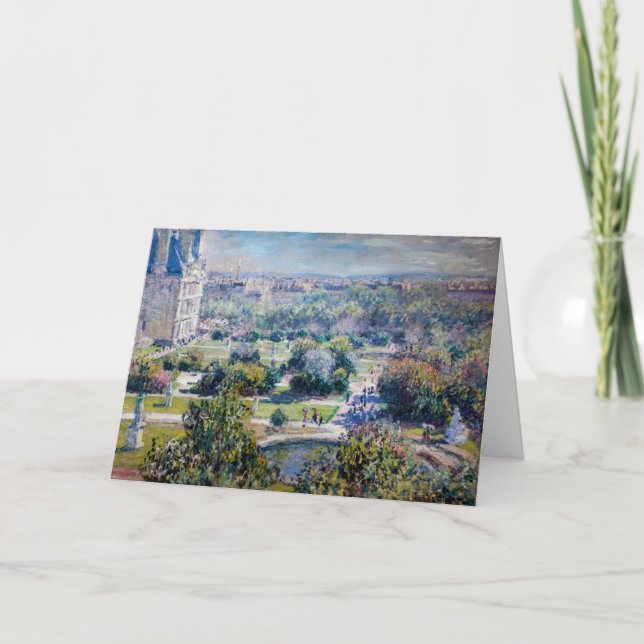 Claude Monet - Die Tuileries Gärten Karte (Vorderseite)