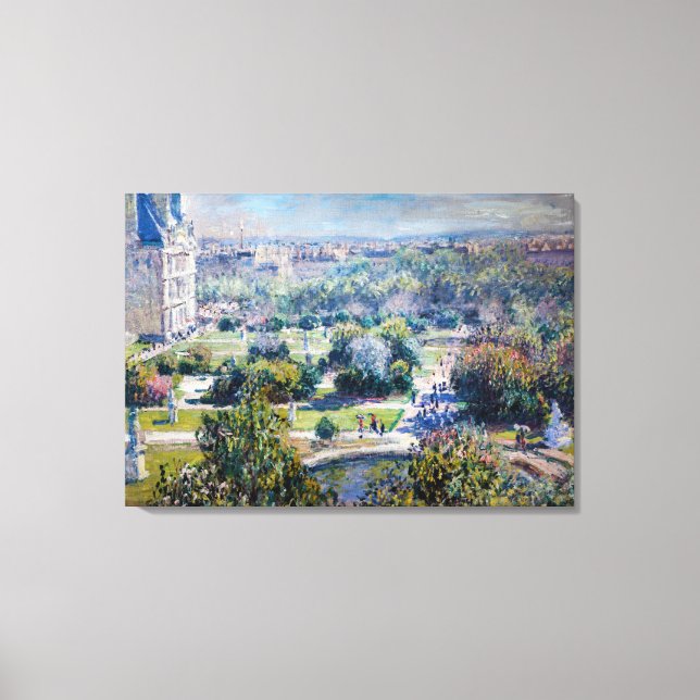 Claude Monet - Die Tuileries Gärten Leinwanddruck (Vorderseite)