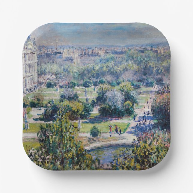 Claude Monet - Die Tuileries Gärten Pappteller (Vorderseite)