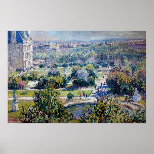Claude Monet - Die Tuileries Gärten Poster (Vorne)