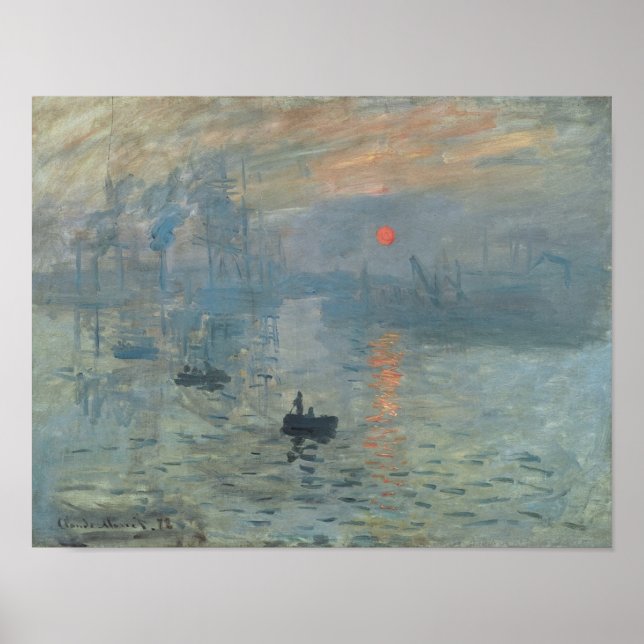 Claude Monet - Druck - Sonnenaufgang 1872 Poster (Vorne)