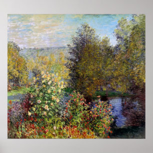 Claude Monet - Ecke des Gartens am Montgeron Poster