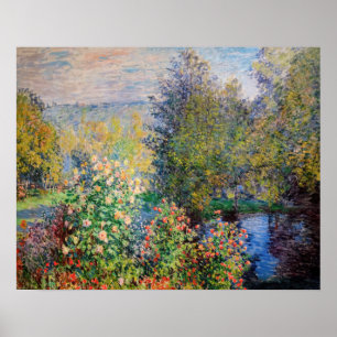 Claude Monet - Ecke des Gartens am Montgeron Poster