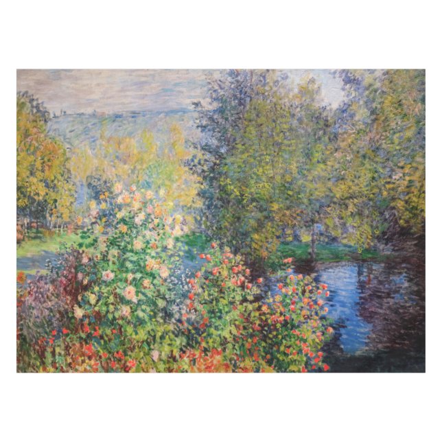 Claude Monet - Ecke des Gartens am Montgeron Tischdecke (Vorderseite (Horizontal))