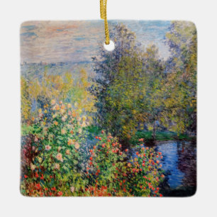 Claude Monet - Ecke des Gartens in Montgeron Keramikornament