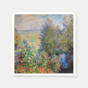 Claude Monet - Ecke des Gartens in Montgeron Serviette