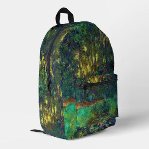 Claude Monet - Ecke eines Teiches mit Wasserlilien Bedruckter Rucksack