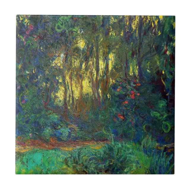 Claude Monet - Ecke eines Teiches mit Wasserlilien Fliese (Vorderseite)