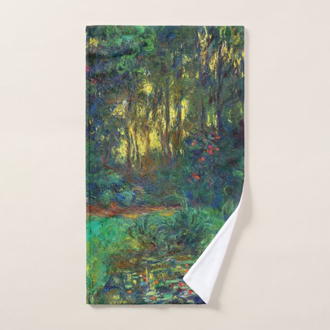 Claude Monet - Ecke eines Teiches mit Wasserlilien Handtuch (Handtuch)