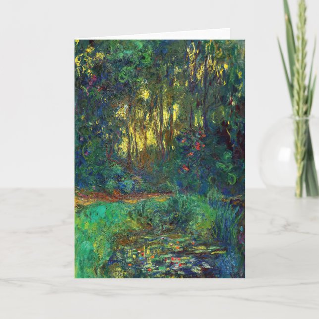 Claude Monet - Ecke eines Teiches mit Wasserlilien Karte (Vorderseite)