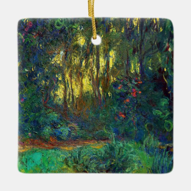 Claude Monet - Ecke eines Teiches mit Wasserlilien Keramikornament (Vorderseite)
