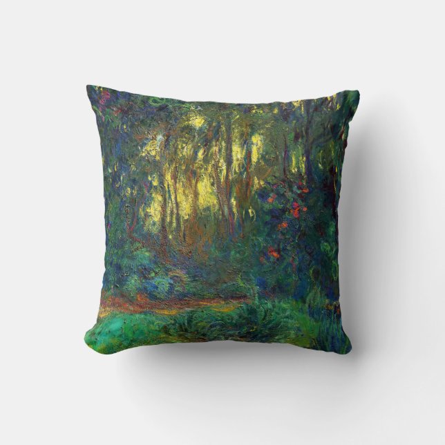Claude Monet - Ecke eines Teiches mit Wasserlilien Kissen (Vorderseite)