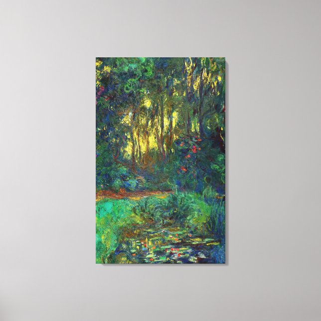 Claude Monet - Ecke eines Teiches mit Wasserlilien Leinwanddruck (Vorderseite)