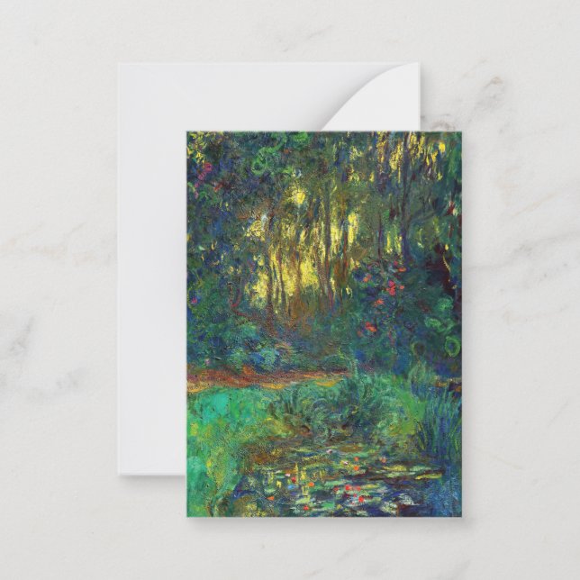 Claude Monet - Ecke eines Teiches mit Wasserlilien Mitteilungskarte (Vorderseite)