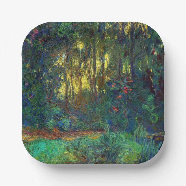 Claude Monet - Ecke eines Teiches mit Wasserlilien Pappteller (Vorderseite)