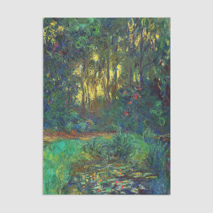 Claude Monet - Ecke eines Teiches mit Wasserlilien Seidenpapier