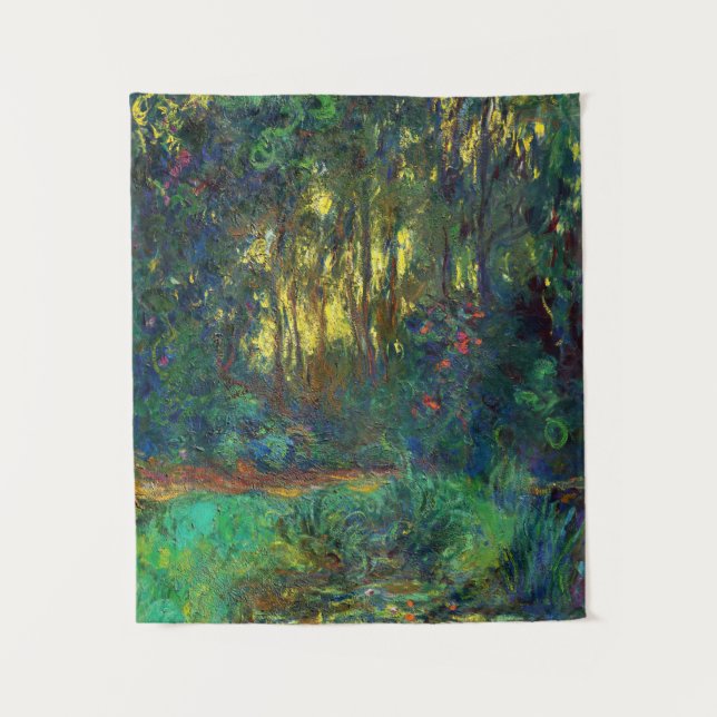 Claude Monet - Ecke eines Teiches mit Wasserlilien Wandteppich (Vorderseite)