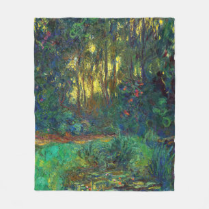 Claude Monet - Ecke eines Teichs mit Seerosen Fleecedecke