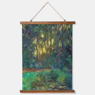 Claude Monet - Ecke eines Teichs mit Seerosen Wandteppich Mit Holzrahmen
