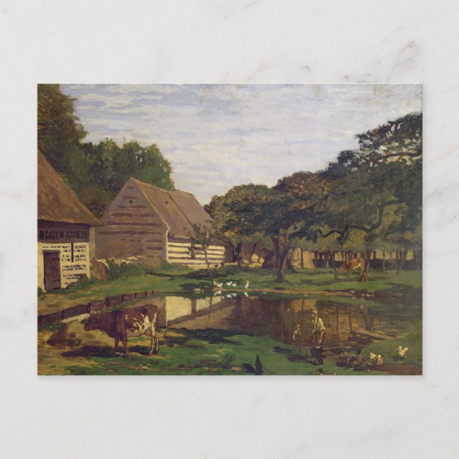Claude Monet | Ein Bauernhof in der Normandie Postkarte (Vorderseite)