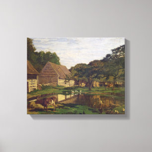 Claude Monet   ein Hof in Normandie Leinwanddruck