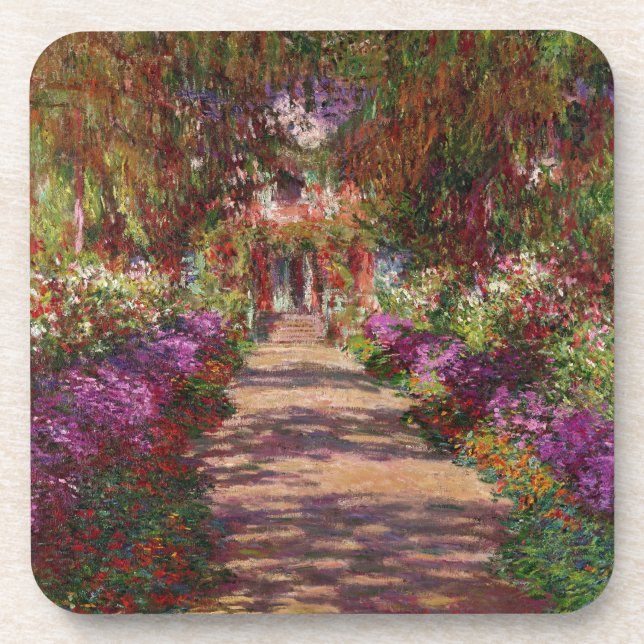 Claude Monet | Ein Weg im Monet-Garten Getränkeuntersetzer (Vorderseite)