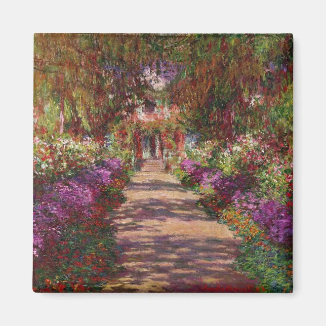 Claude Monet | Ein Weg im Monet-Garten Magnet (Vorne)