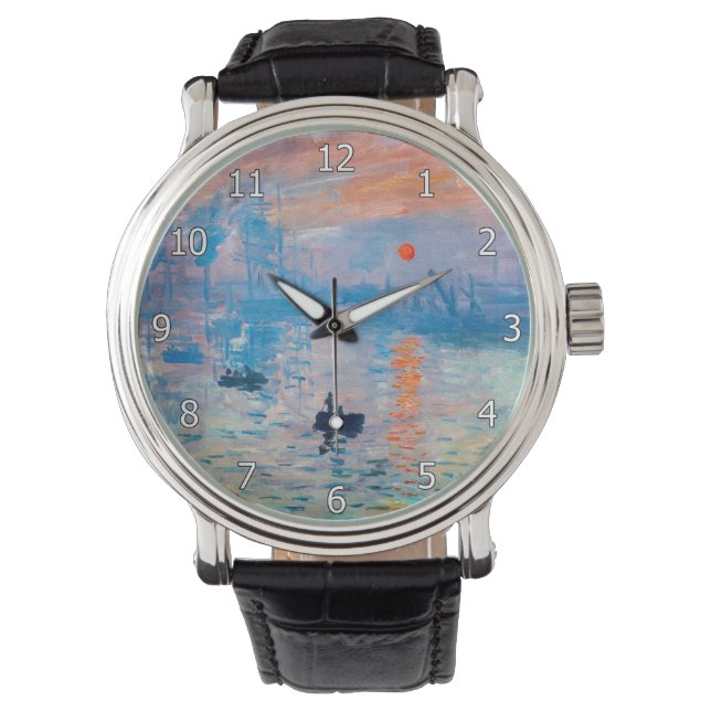 Claude Monet - Eindruck, Sonnenaufgang Armbanduhr (Vorderseite)