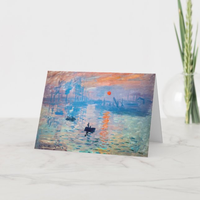 Claude Monet - Eindruck, Sonnenaufgang Karte (Vorderseite)