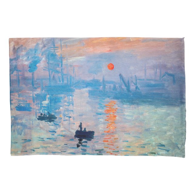 Claude Monet - Eindruck, Sonnenaufgang Kissenbezug (Vorderseite)