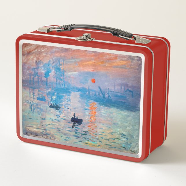 Claude Monet - Eindruck, Sonnenaufgang Metall Brotdose (Vorderseite)