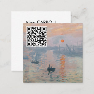 Claude Monet - Eindruck, Sonnenaufgang - QR-Code Quadratische Visitenkarte
