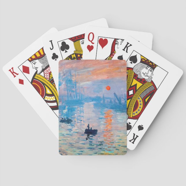 Claude Monet - Eindruck, Sonnenaufgang Spielkarten (Rückseite)