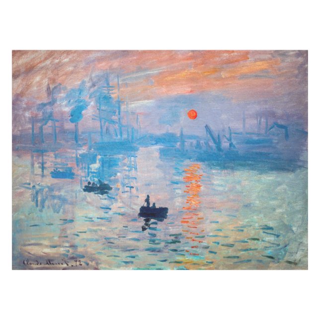 Claude Monet - Eindruck, Sonnenaufgang Tischdecke (Vorderseite (Horizontal))