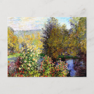 Claude Monet Eine Ecke des Gartens in Montgeron Postkarte