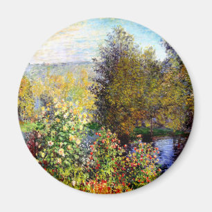 Claude Monet Eine Ecke des Gartens Magnet