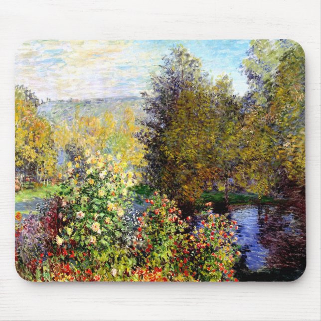 Claude Monet Eine Ecke des Gartens Mousepad (Vorne)