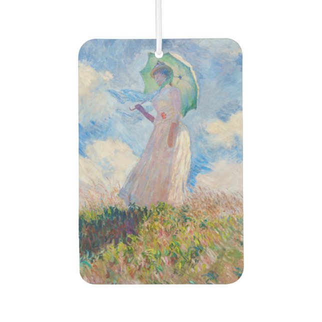 Claude Monet - Eine Frau mit einem Parasol gegenüb Autolufterfrischer (Vorderseite)