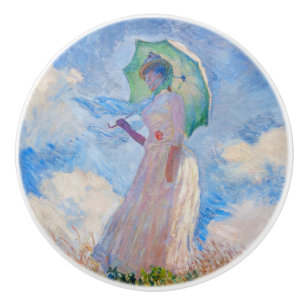 Claude Monet - Eine Frau mit einem Parasol gegenüb Keramikknauf