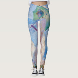 Claude Monet - Eine Frau mit einem Parasol gegenüb Leggings