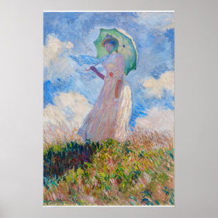Claude Monet - Eine Frau mit einem Parasol gegenüb Poster