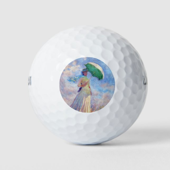 Claude Monet - Eine Frau mit einem Sonnenschirm au Golfball (Vorderseite)